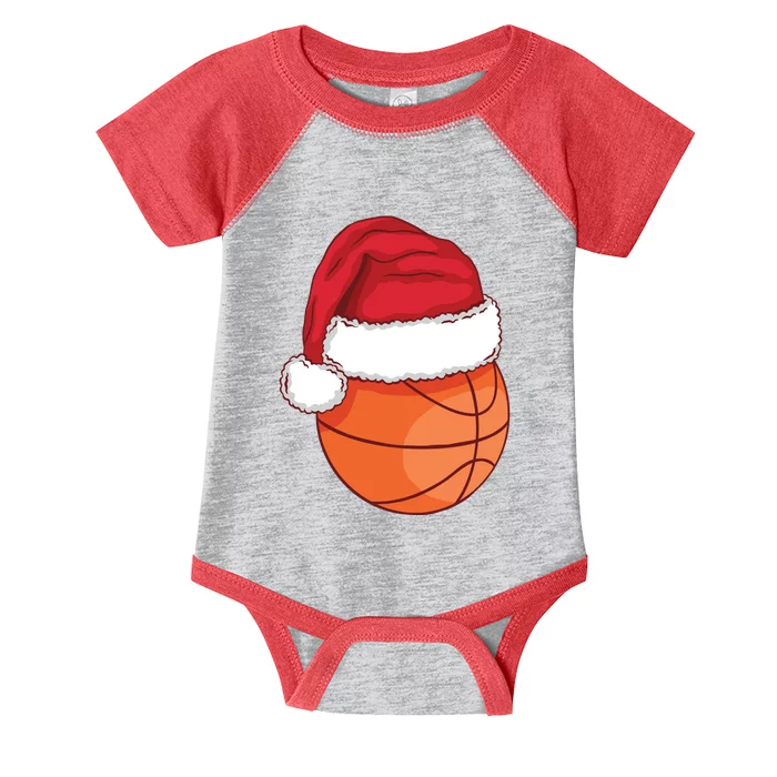 Christmas Basketball Santa Infant Baby Jersey Bodysuit