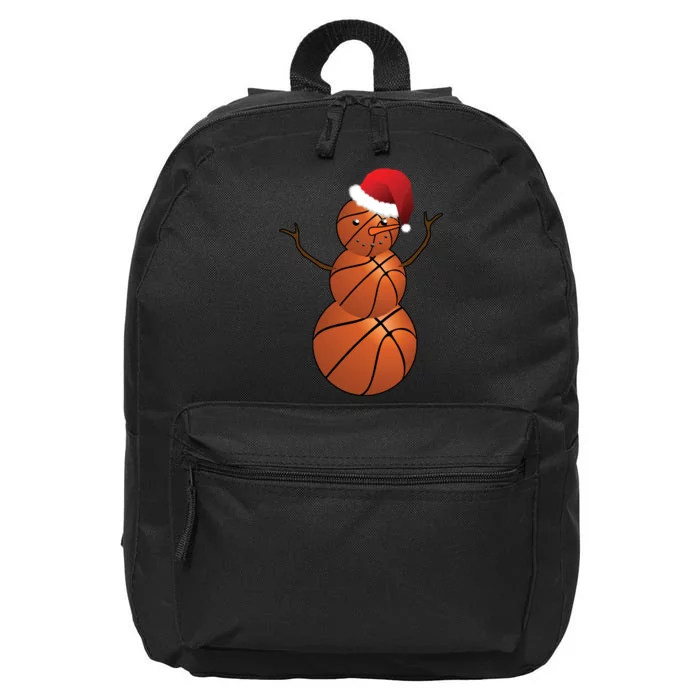 Christmas Basketball Snowman 16 in Basic Backpack