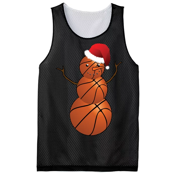 Christmas Basketball Snowman Mesh Reversible Basketball Jersey Tank