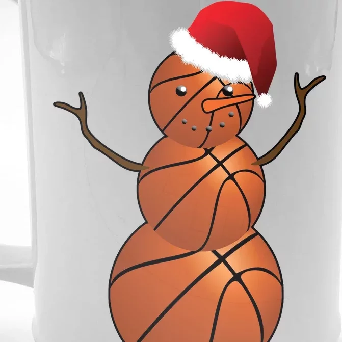 Christmas Basketball Snowman Front & Back Beer Stein