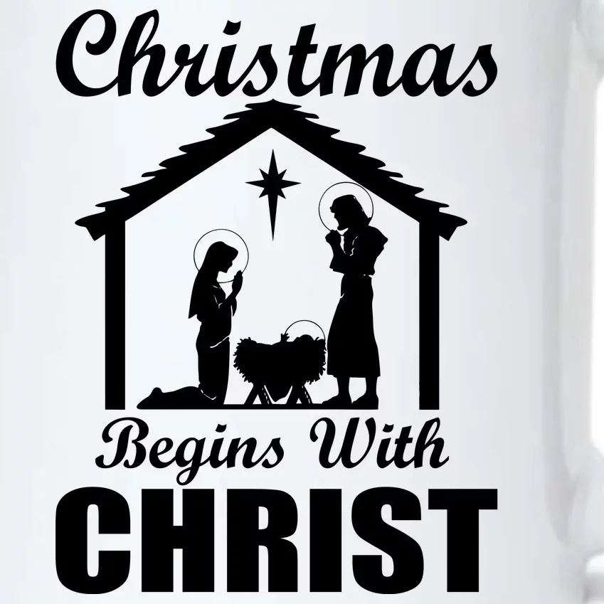 Christmas Begins With Christ Black Color Changing Mug