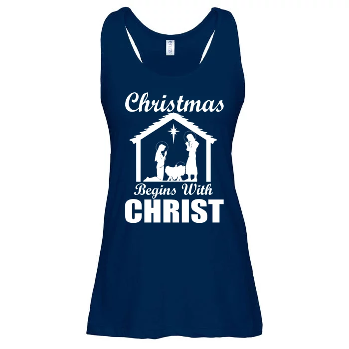 Christmas Begins With Christ Ladies Essential Flowy Tank