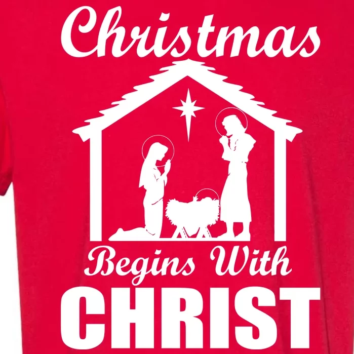 Christmas Begins With Christ Garment-Dyed Heavyweight T-Shirt