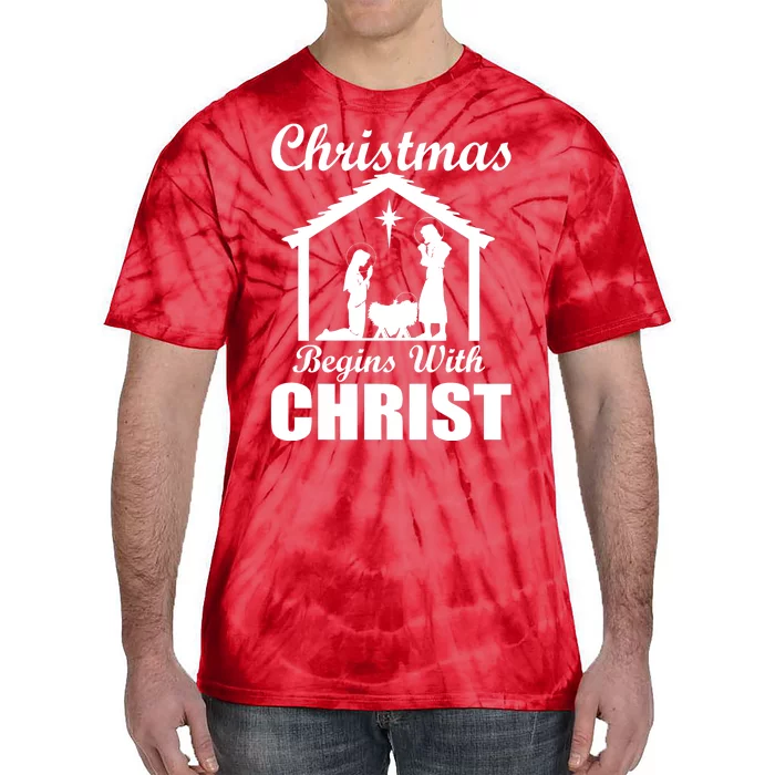 Christmas Begins With Christ Tie-Dye T-Shirt