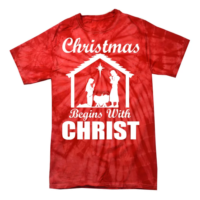 Christmas Begins With Christ Tie-Dye T-Shirt