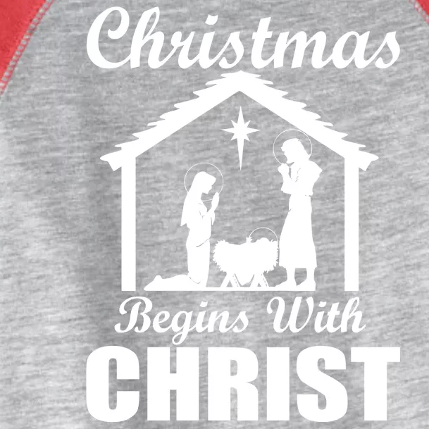 Christmas Begins With Christ Toddler Fine Jersey T-Shirt