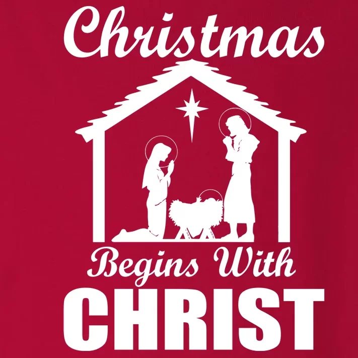 Christmas Begins With Christ Toddler Long Sleeve Shirt