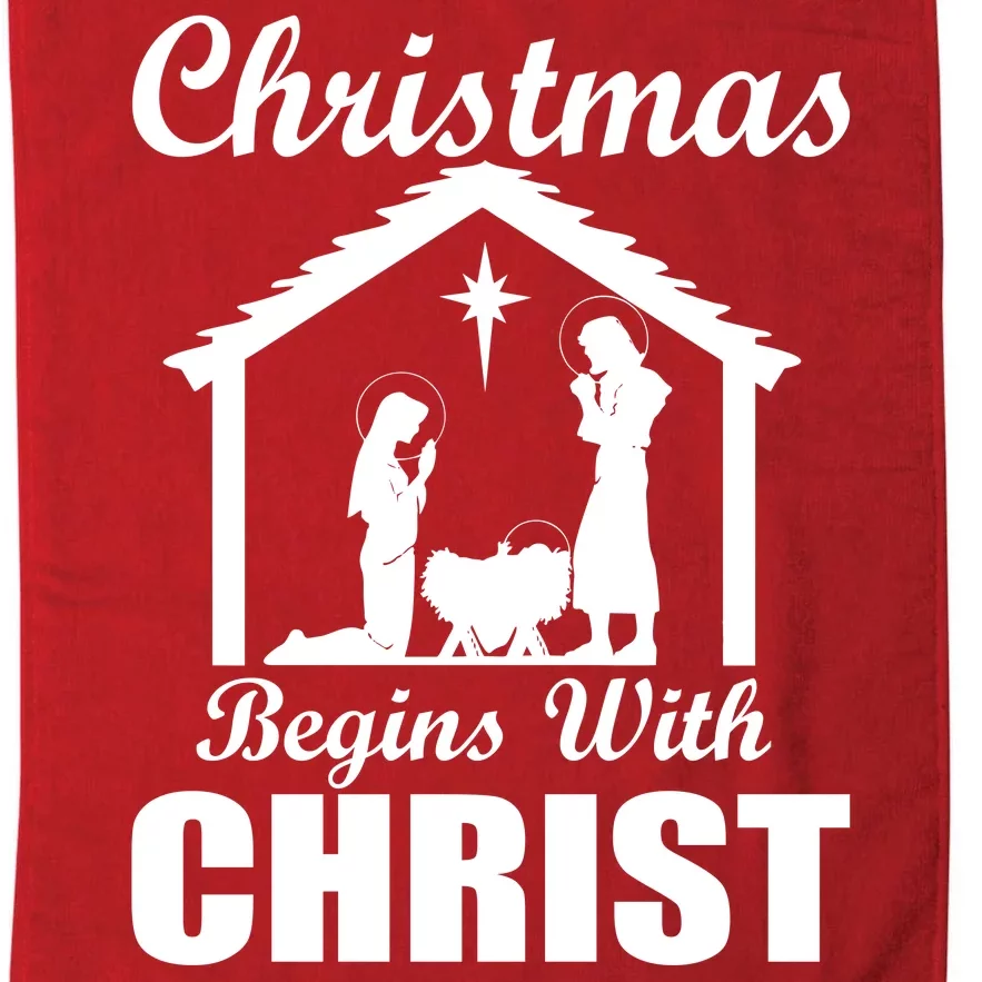 Christmas Begins With Christ Platinum Collection Golf Towel