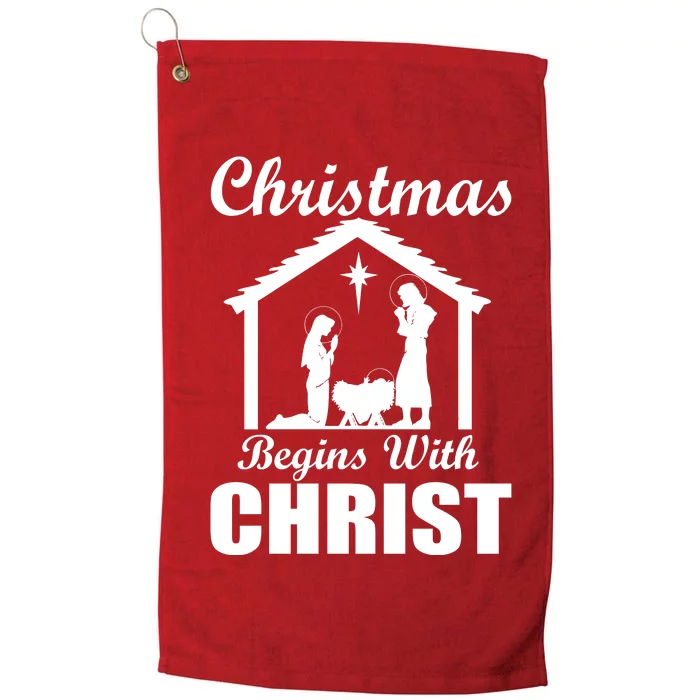 Christmas Begins With Christ Platinum Collection Golf Towel