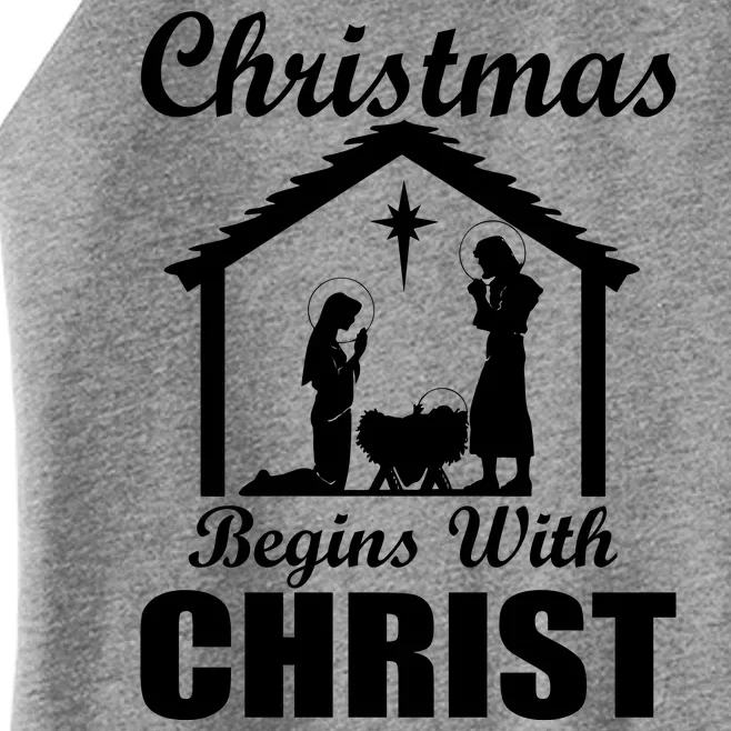 Christmas Begins With Christ Women’s Perfect Tri Rocker Tank