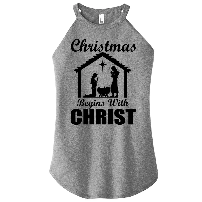 Christmas Begins With Christ Women’s Perfect Tri Rocker Tank