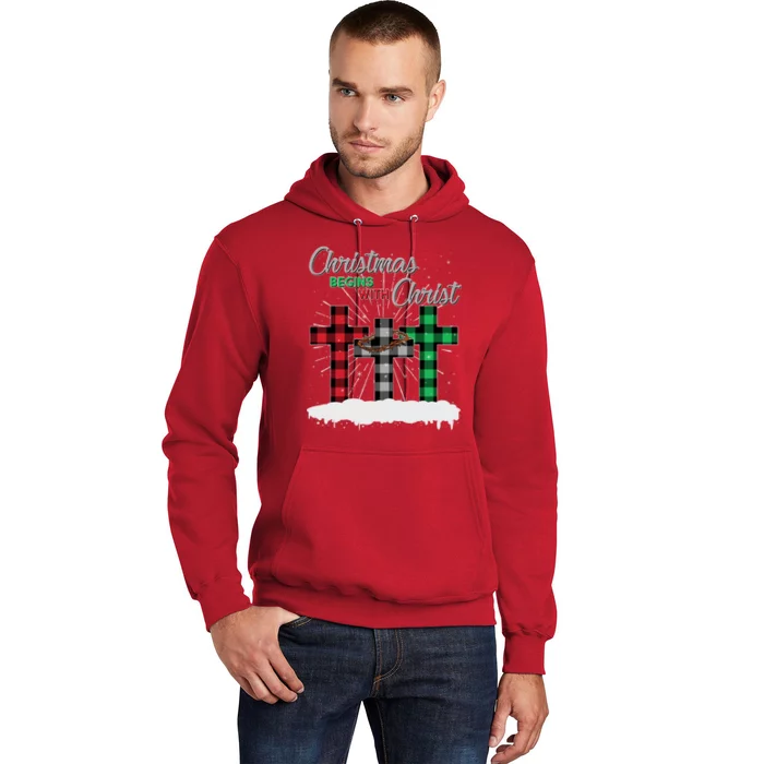 Christmas Begins With Christ Jesus Birthday Hoodie