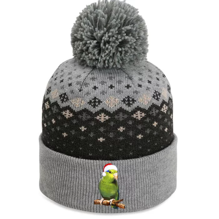 Christmas Bird Parrot The Baniff Cuffed Pom Beanie