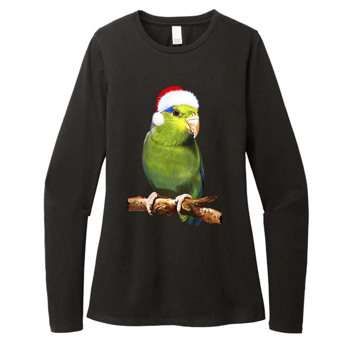 Christmas Bird Parrot Womens CVC Long Sleeve Shirt