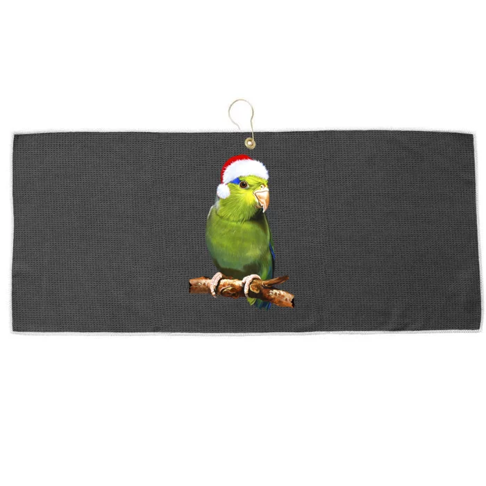 Christmas Bird Parrot Large Microfiber Waffle Golf Towel