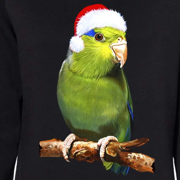 Christmas Bird Parrot Womens California Wash Sweatshirt