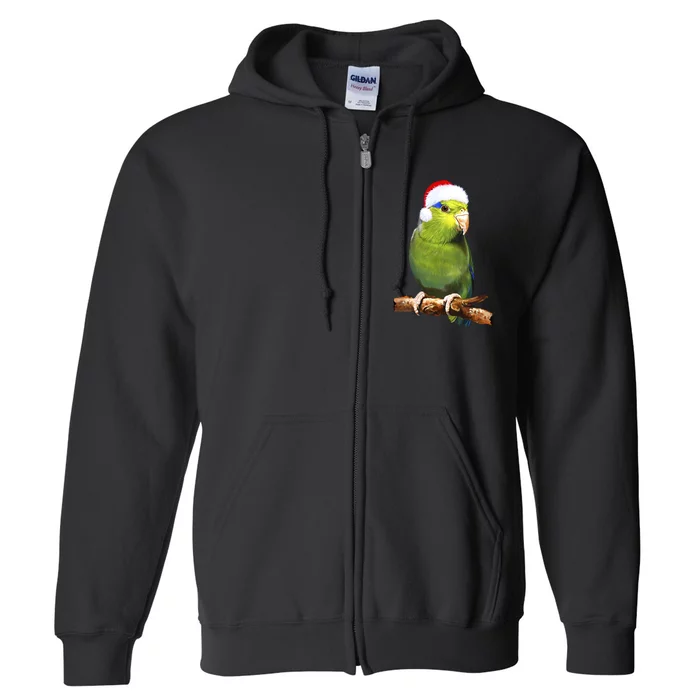 Christmas Bird Parrot Full Zip Hoodie