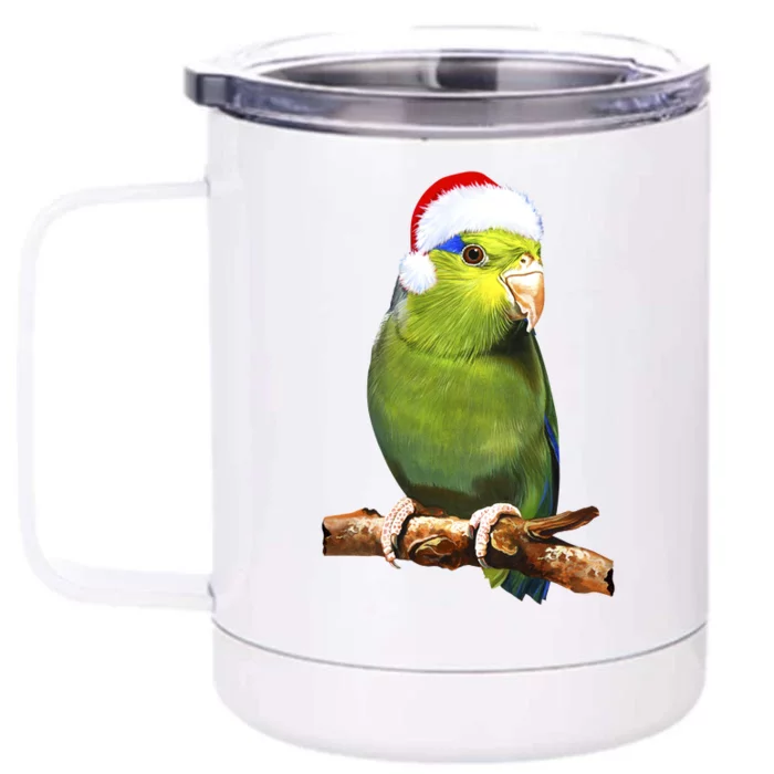 Christmas Bird Parrot Front & Back 12oz Stainless Steel Tumbler Cup