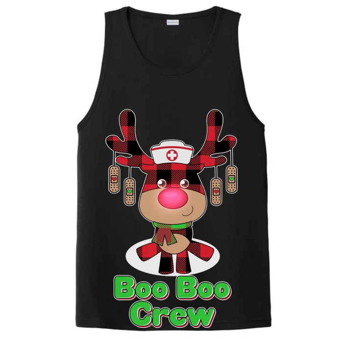 Christmas Boo Boo Crew Reindeer Nurse Performance Tank