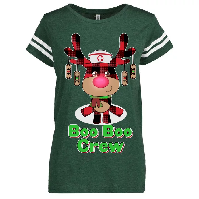 Christmas Boo Boo Crew Reindeer Nurse Enza Ladies Jersey Football T-Shirt