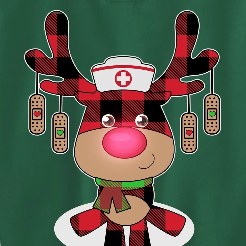 Christmas Boo Boo Crew Reindeer Nurse Kids Sweatshirt