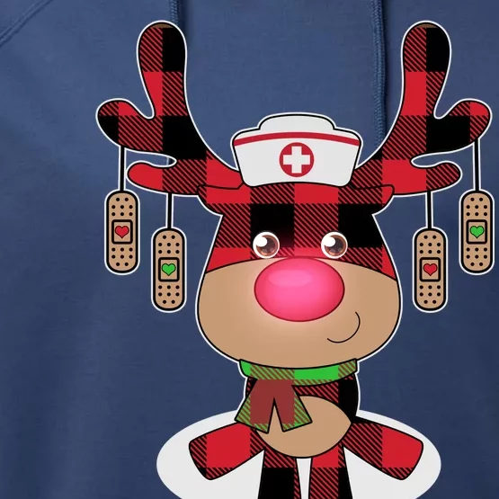 Christmas Boo Boo Crew Reindeer Nurse Performance Fleece Hoodie