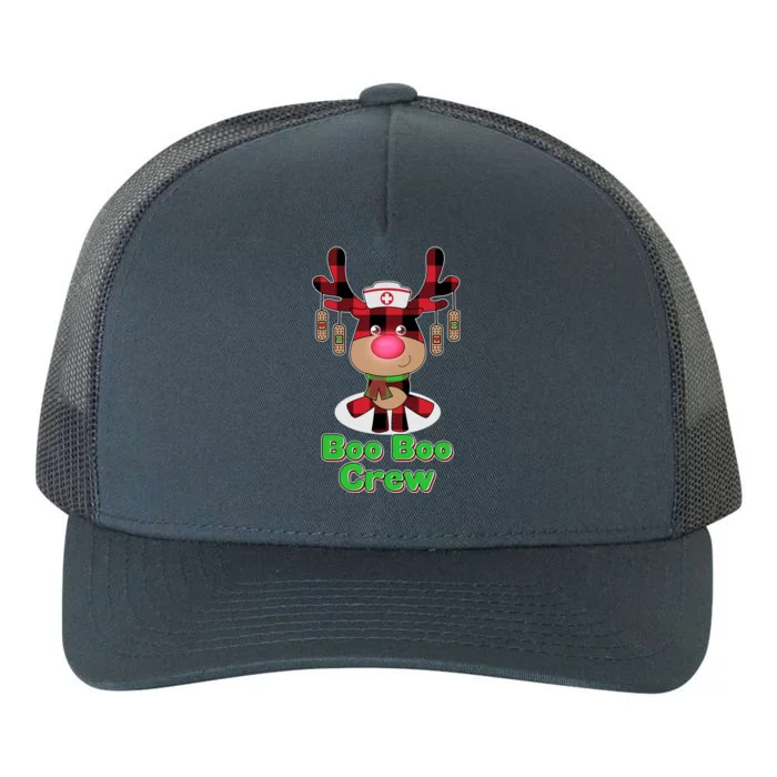 Christmas Boo Boo Crew Reindeer Nurse Yupoong Adult 5-Panel Trucker Hat