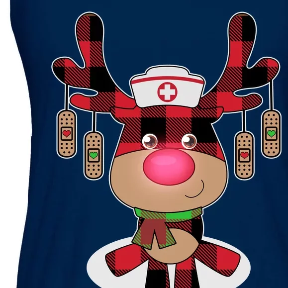 Christmas Boo Boo Crew Reindeer Nurse Ladies Essential Flowy Tank