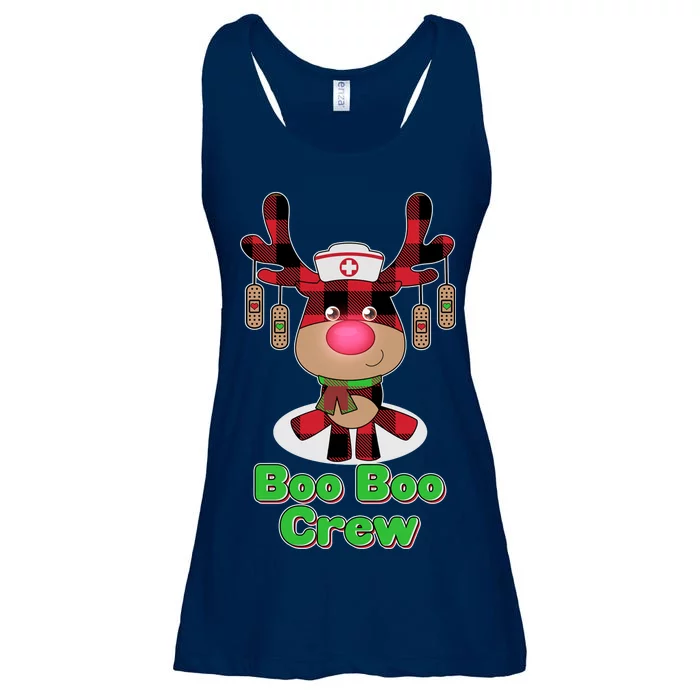 Christmas Boo Boo Crew Reindeer Nurse Ladies Essential Flowy Tank