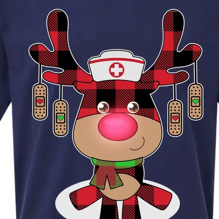 Christmas Boo Boo Crew Reindeer Nurse Sueded Cloud Jersey T-Shirt