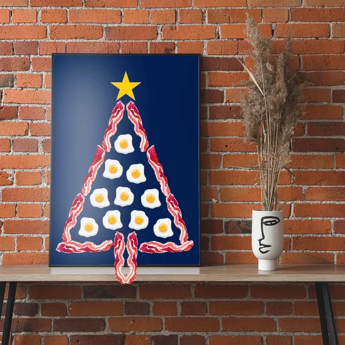 Christmas Breakfast Tree Bacon And Eggs Poster