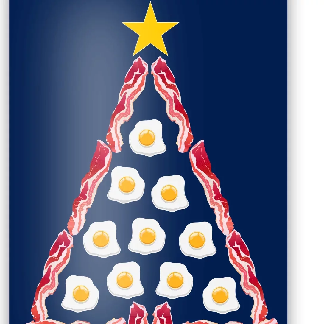 Christmas Breakfast Tree Bacon And Eggs Poster