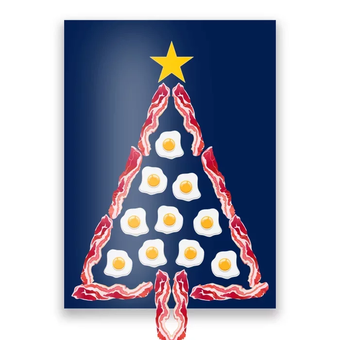 Christmas Breakfast Tree Bacon And Eggs Poster