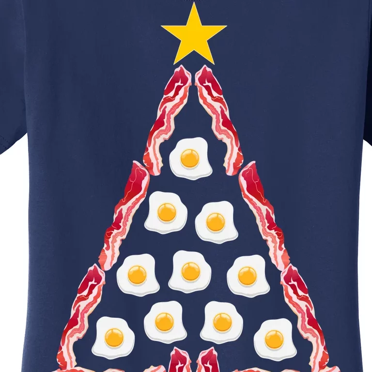 Christmas Breakfast Tree Bacon And Eggs Women's T-Shirt