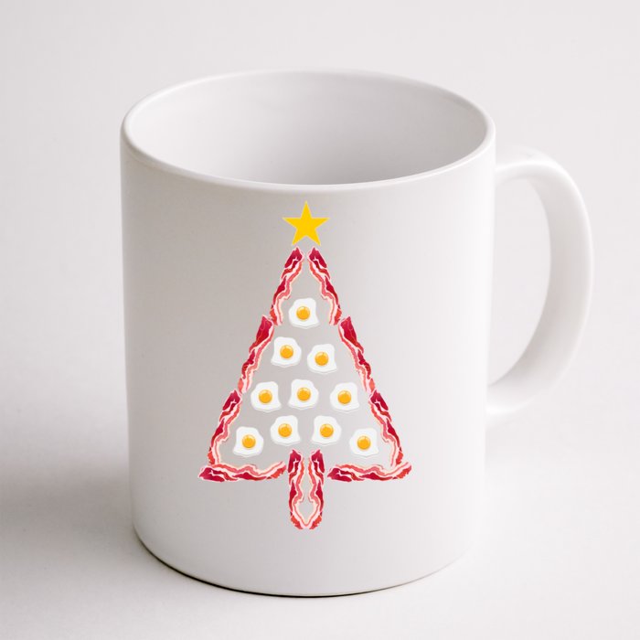 Christmas Breakfast Tree Bacon And Eggs Front & Back Coffee Mug