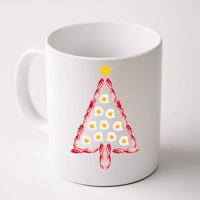 Christmas Breakfast Tree Bacon And Eggs Front & Back Coffee Mug