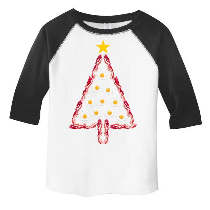 Christmas Breakfast Tree Bacon And Eggs Toddler Fine Jersey T-Shirt