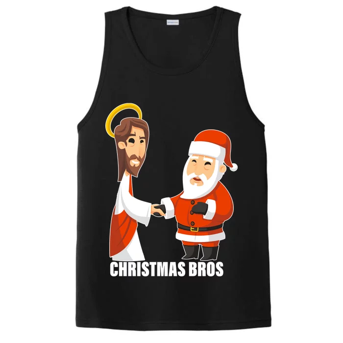 Christmas Bros Jesus And Santa Performance Tank