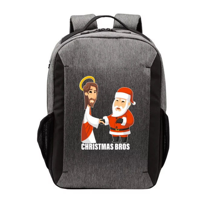 Christmas Bros Jesus And Santa Vector Backpack