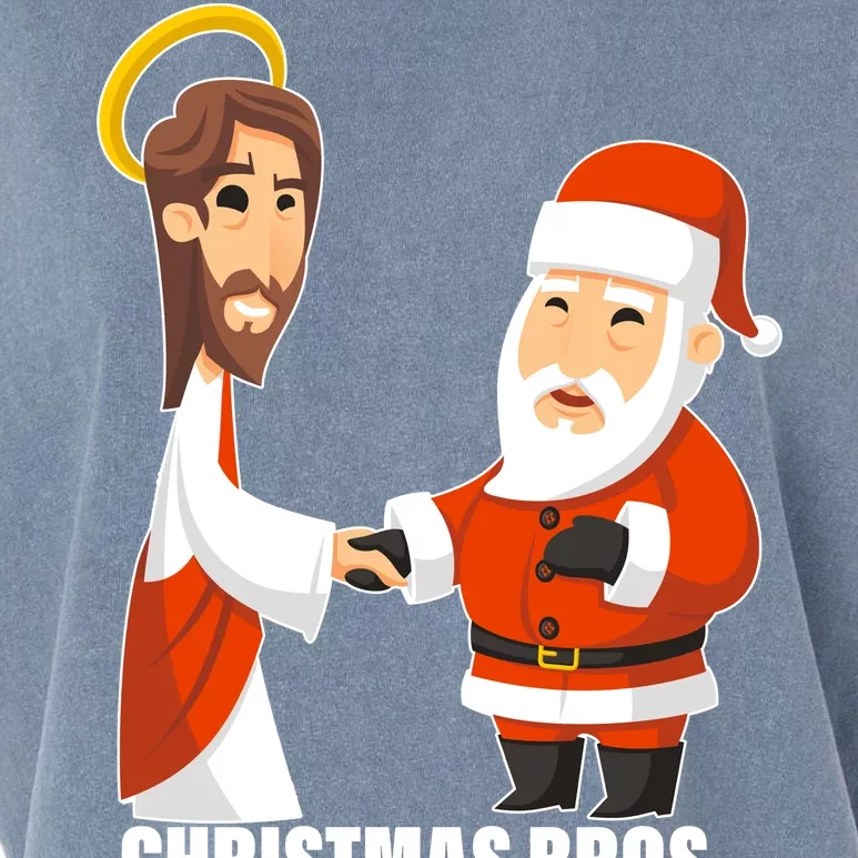 Christmas Bros Jesus And Santa Garment-Dyed Women's Muscle Tee