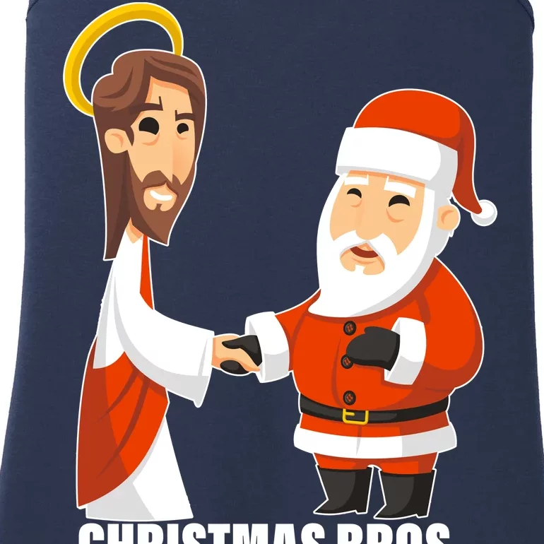 Christmas Bros Jesus And Santa Ladies Essential Tank