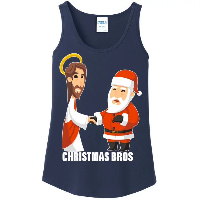 Christmas Bros Jesus And Santa Ladies Essential Tank