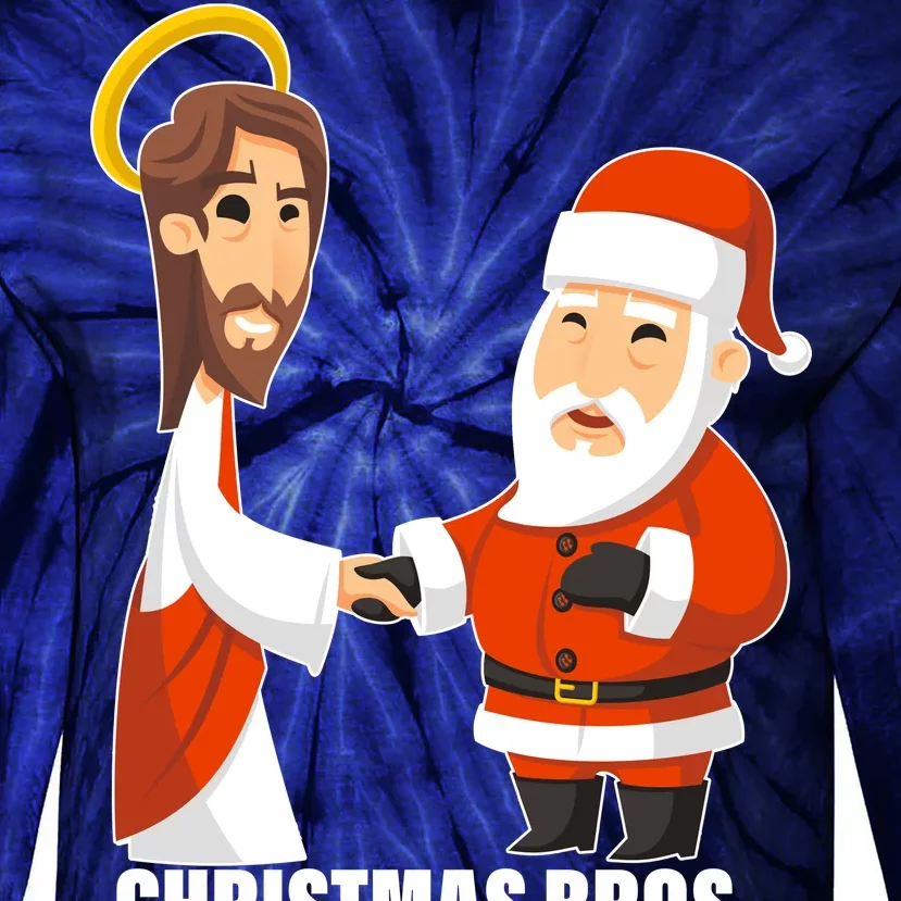 Christmas Bros Jesus And Santa Tie-Dye Long Sleeve Shirt