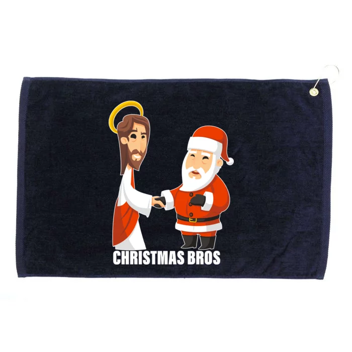 Christmas Bros Jesus And Santa Grommeted Golf Towel