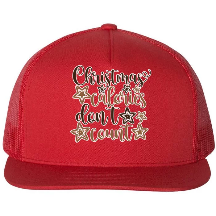 Christmas Calories Don't Count Flat Bill Trucker Hat