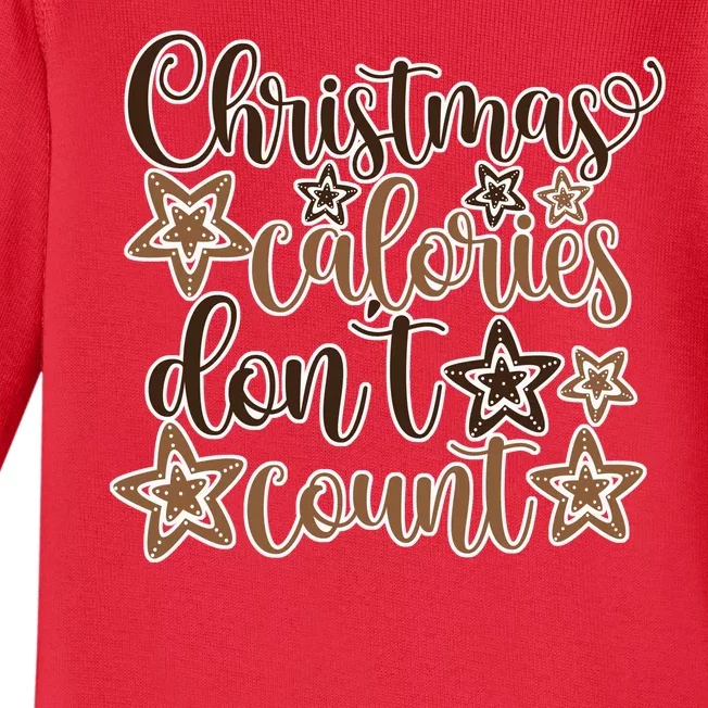 Christmas Calories Don't Count Baby Long Sleeve Bodysuit