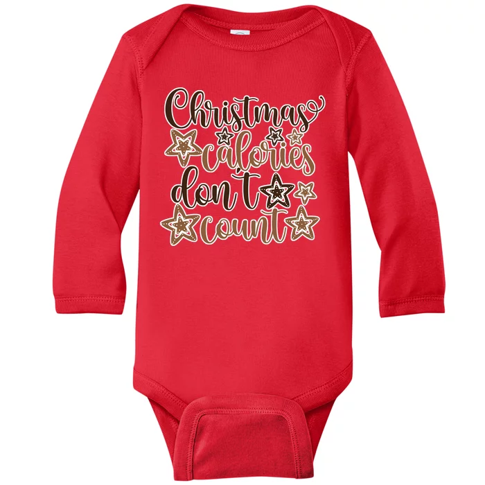 Christmas Calories Don't Count Baby Long Sleeve Bodysuit