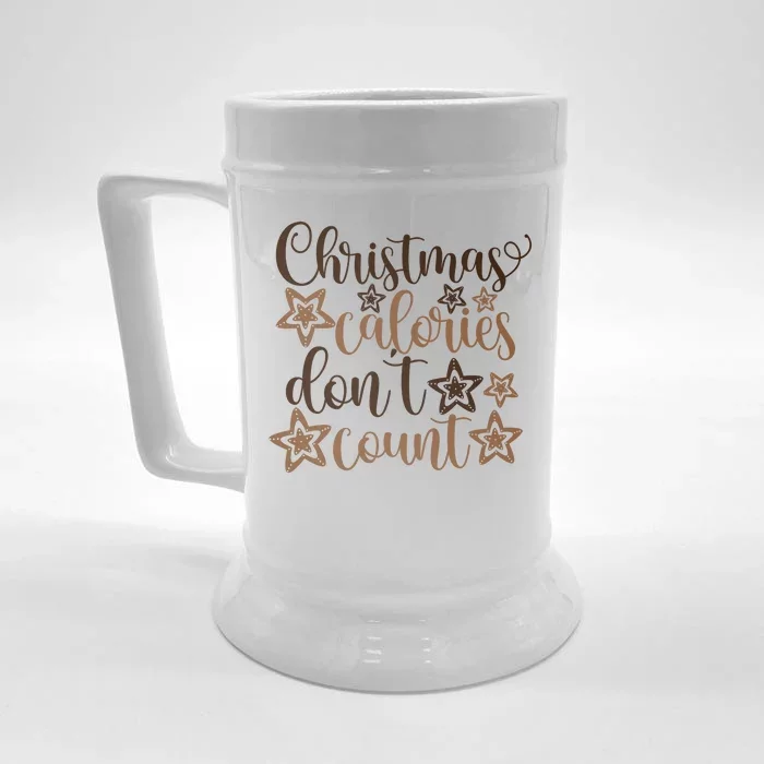 Christmas Calories Don't Count Front & Back Beer Stein