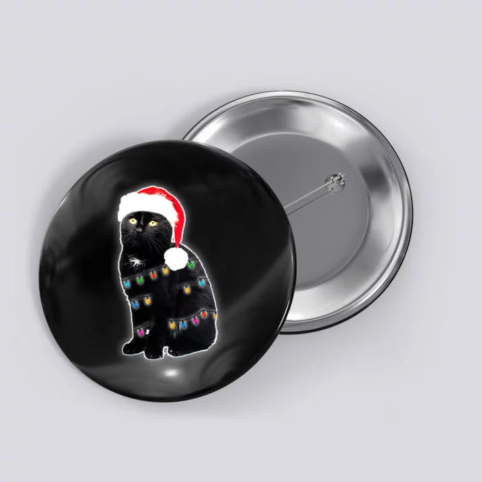 Christmas Cat Lights Button