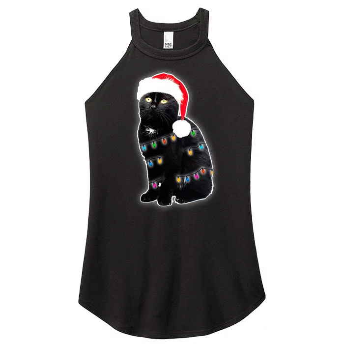 Christmas Cat Lights Women’s Perfect Tri Rocker Tank